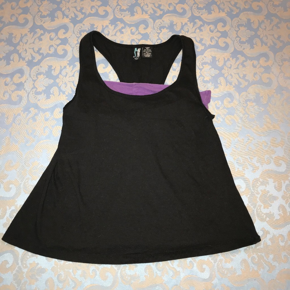 Weavers Black and Purple Tank Top